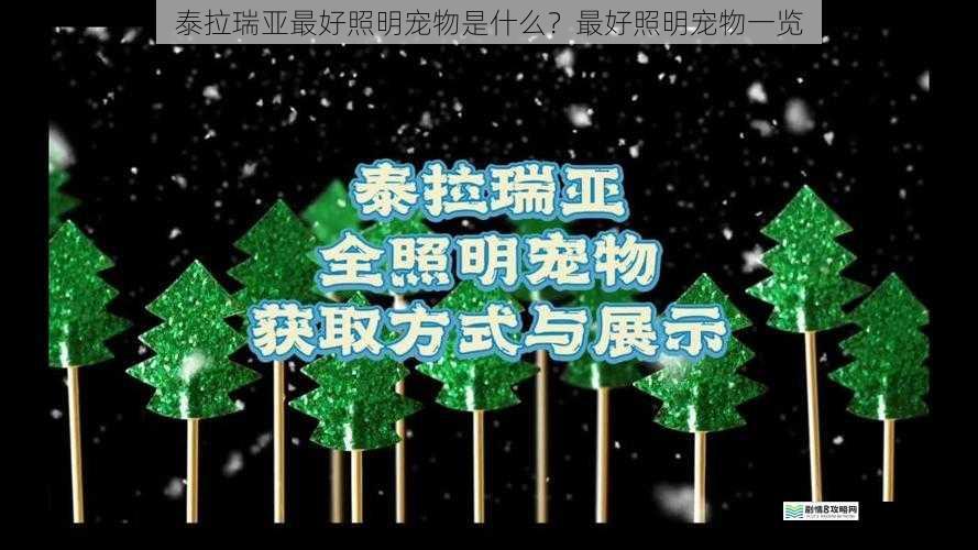 泰拉瑞亚最好照明宠物是什么？最好照明宠物一览