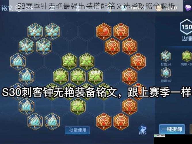 S8赛季钟无艳最强出装搭配铭文选择攻略全解析