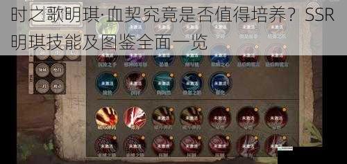 时之歌明琪·血契究竟是否值得培养？SSR 明琪技能及图鉴全面一览