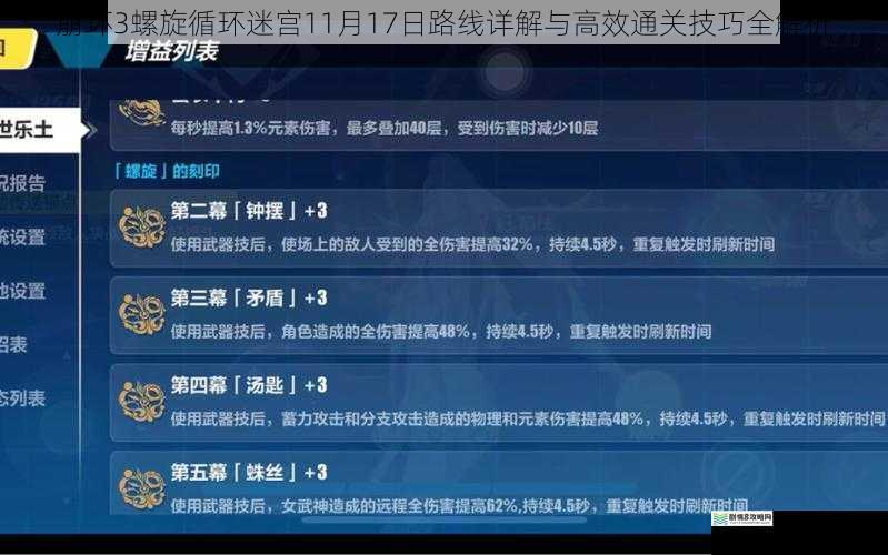 崩坏3螺旋循环迷宫11月17日路线详解与高效通关技巧全解析